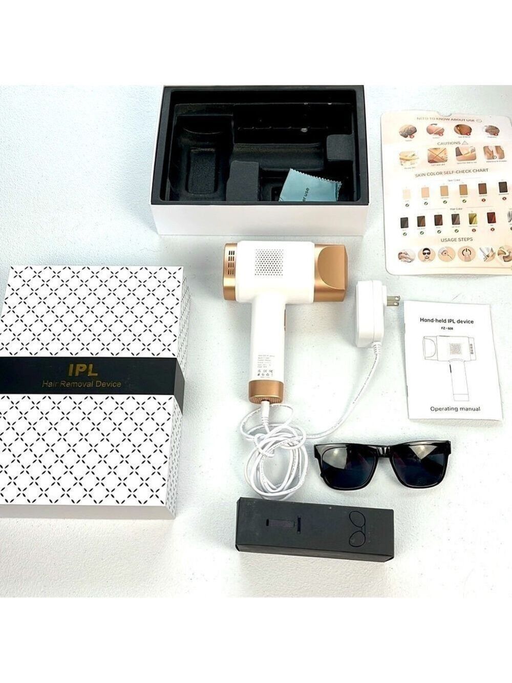 Handheld IPL Laser Hair Removal Device Permanent At Home System Unisex